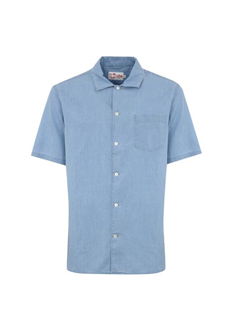 Camicia MC2 Saint Barth uomo SIFNOS00317H Denim chambray maniche corte orlo dritto MC2 SAINT BARTH | Camicie | SIFNOS00317H11